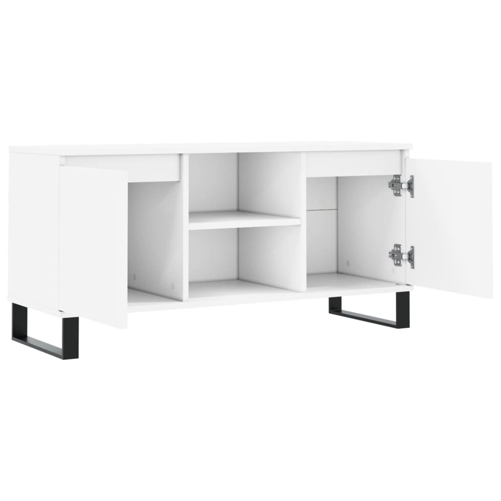 vidaXL Szafka pod TV, biała, 104x35x50 cm, materiał drewnopochodny