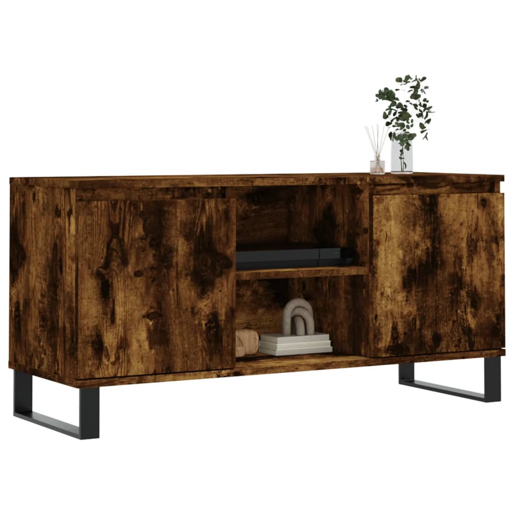 vidaXL Szafka pod telewizor, przydymiony dąb, 104x35x50 cm