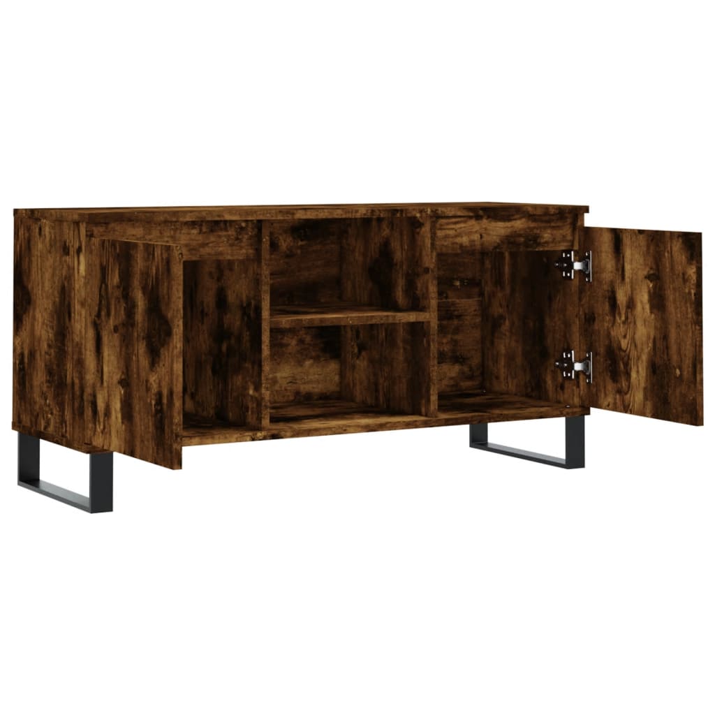 vidaXL Szafka pod telewizor, przydymiony dąb, 104x35x50 cm
