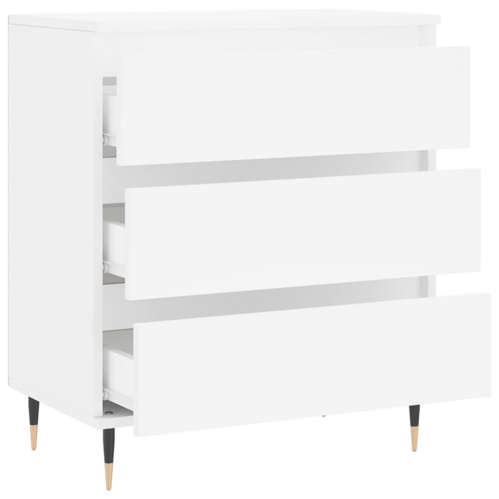 vidaXL Komoda, biała, 60x35x70 cm, materiał drewnopochodny