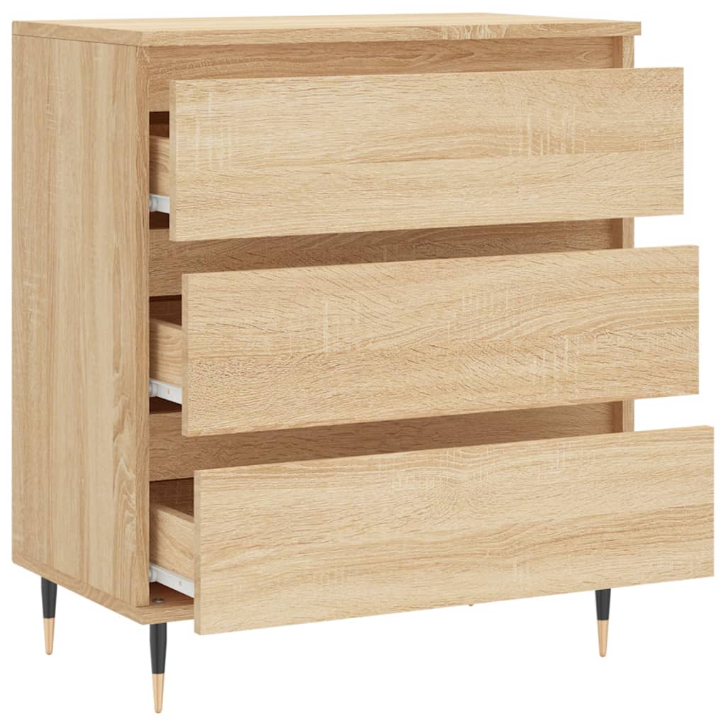 vidaXL Komoda, dąb sonoma, 60x35x70 cm, materiał drewnopochodny