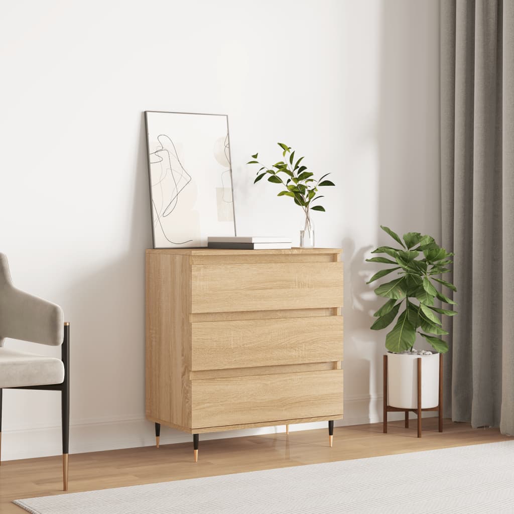 vidaXL Komoda, dąb sonoma, 60x35x70 cm, materiał drewnopochodny