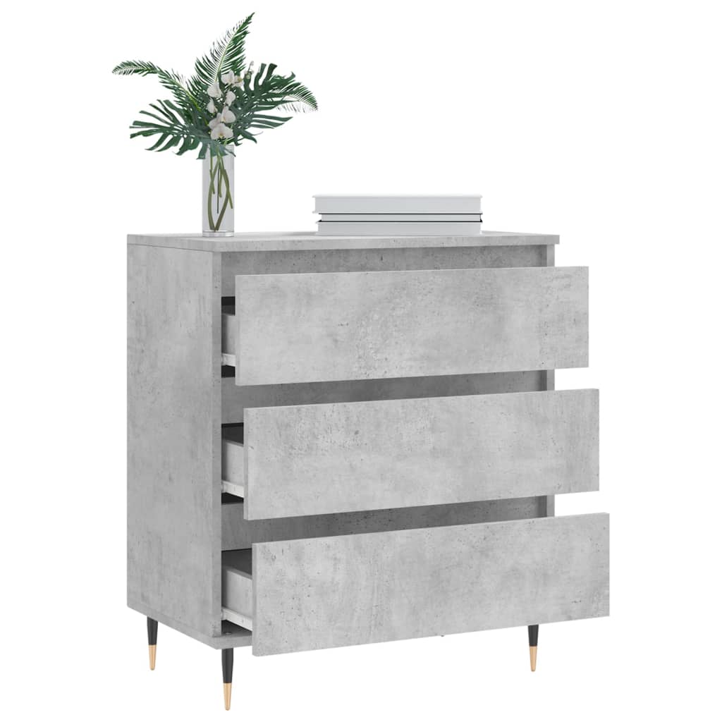 vidaXL Komoda, szarość betonu, 60x35x70 cm, materiał drewnopochodny
