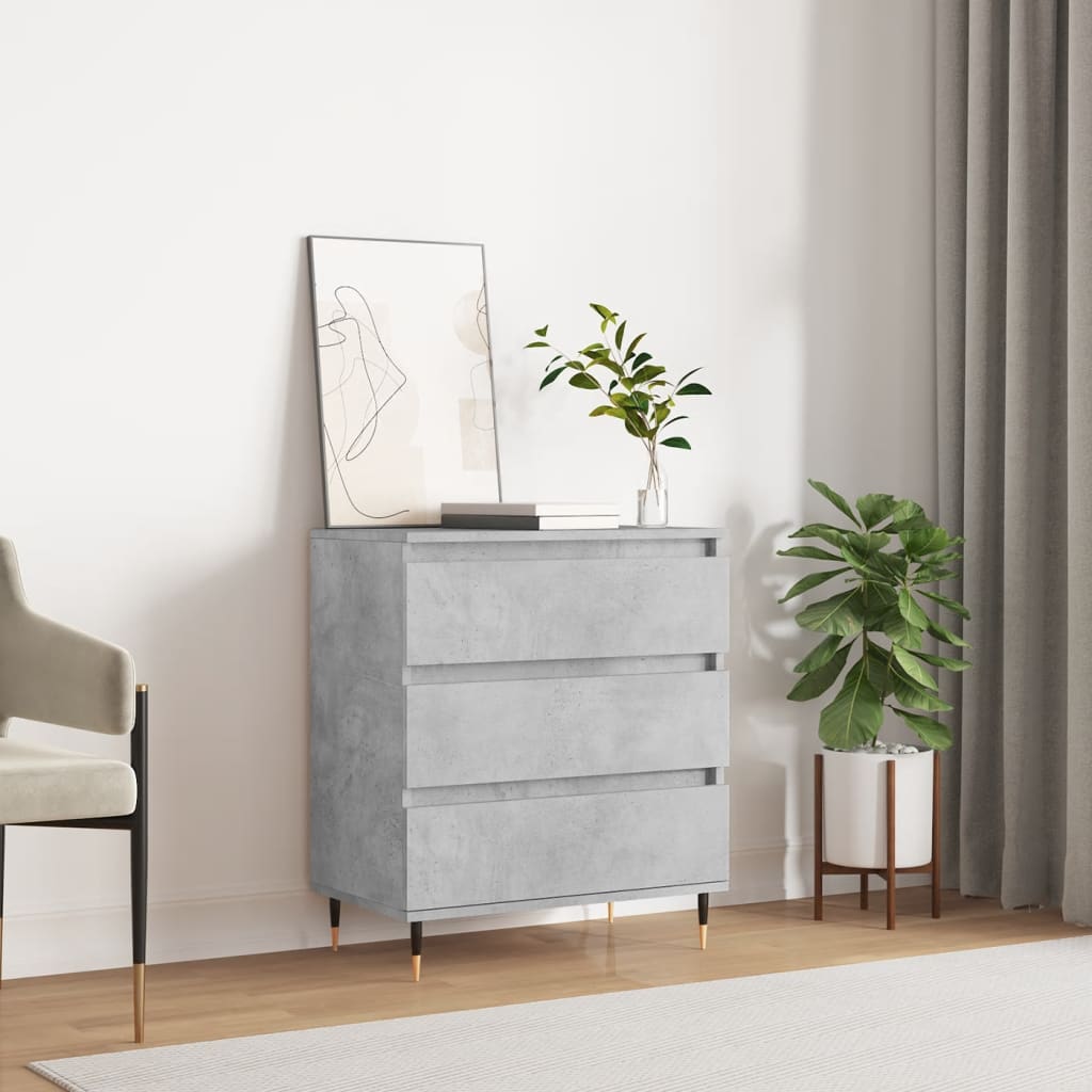 vidaXL Komoda, szarość betonu, 60x35x70 cm, materiał drewnopochodny