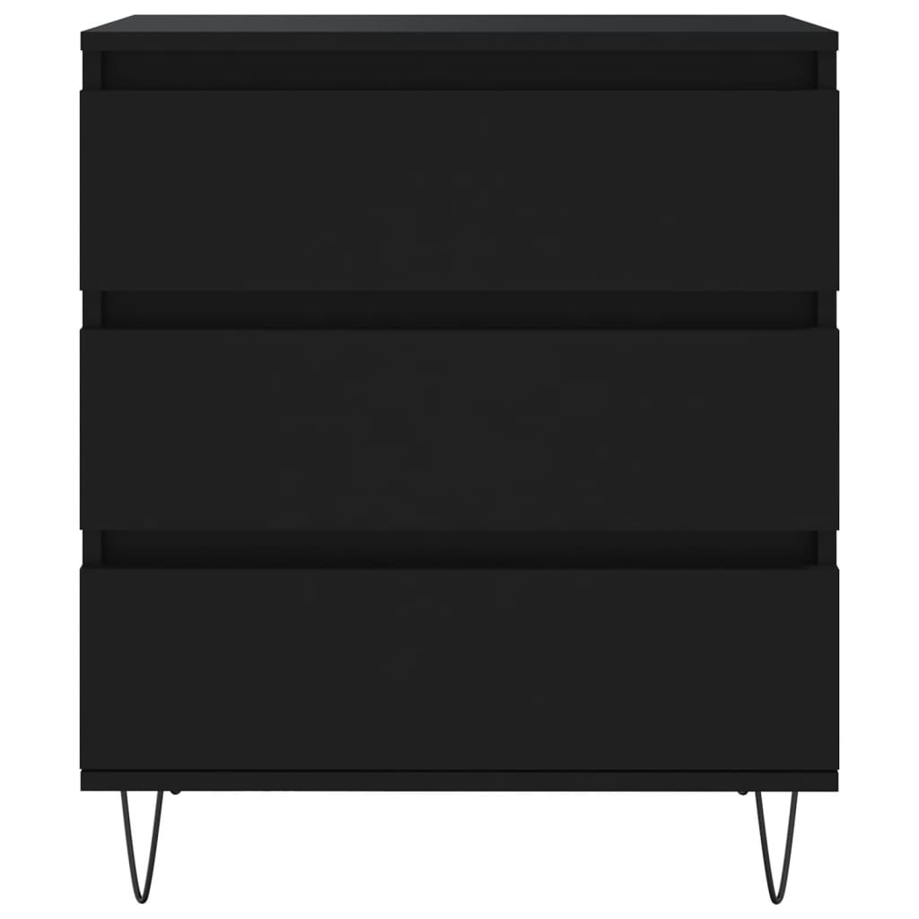 vidaXL Komoda, czarna, 60x35x70 cm, materiał drewnopochodny