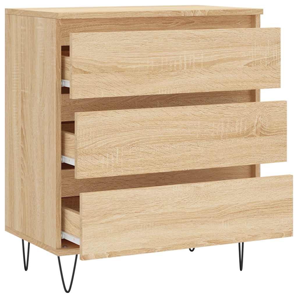 vidaXL Komoda, dąb sonoma, 60x35x70 cm, materiał drewnopochodny