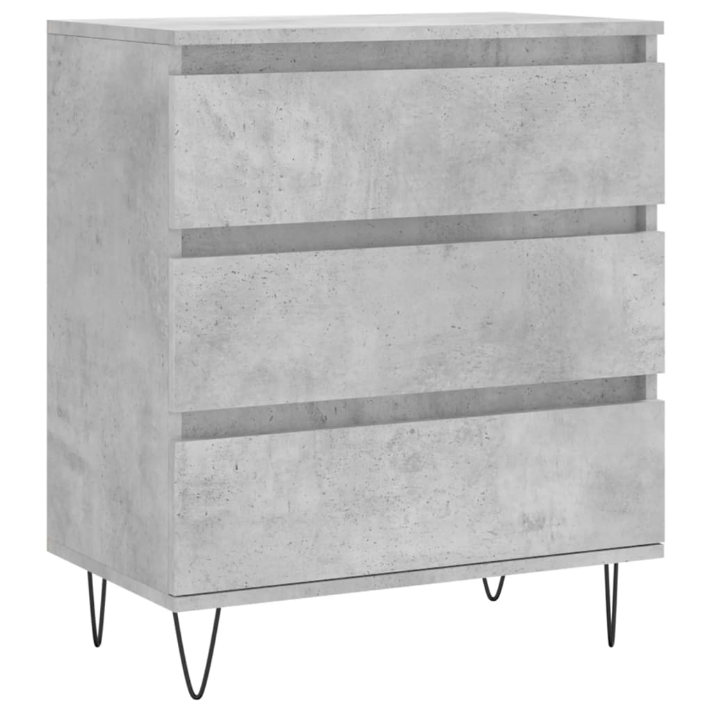 vidaXL Komoda, szarość betonu, 60x35x70 cm, materiał drewnopochodny