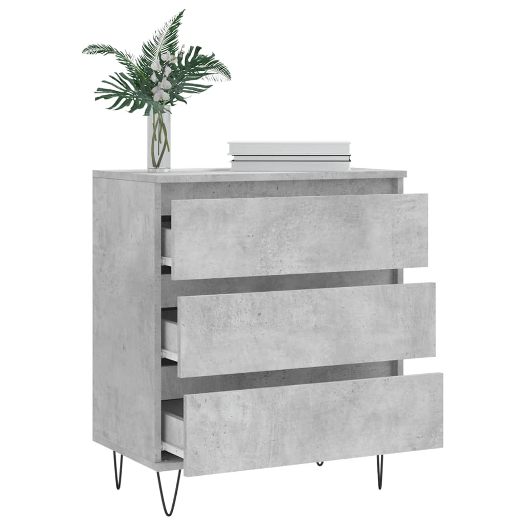 vidaXL Komoda, szarość betonu, 60x35x70 cm, materiał drewnopochodny