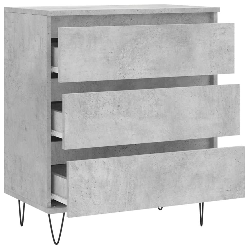 vidaXL Komoda, szarość betonu, 60x35x70 cm, materiał drewnopochodny