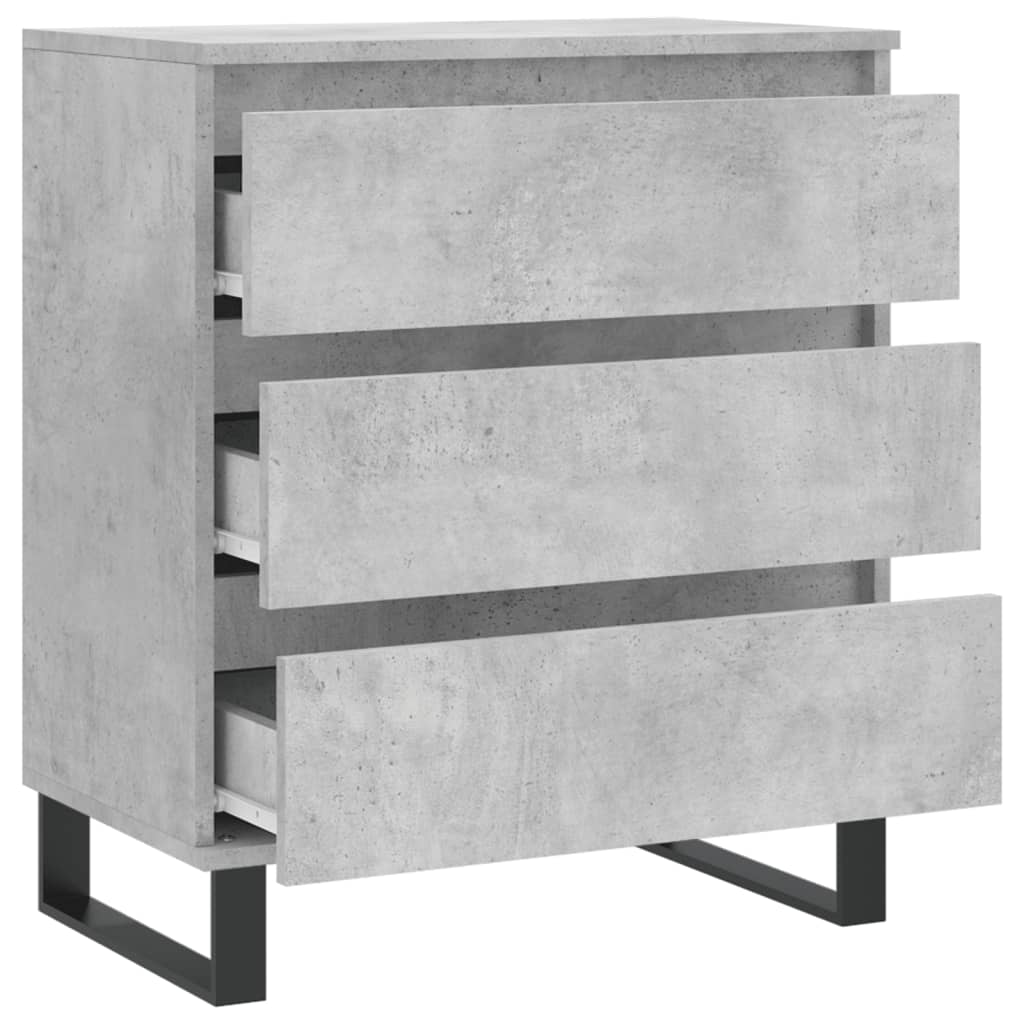 vidaXL Komoda, szarość betonu, 60x35x70 cm, materiał drewnopochodny