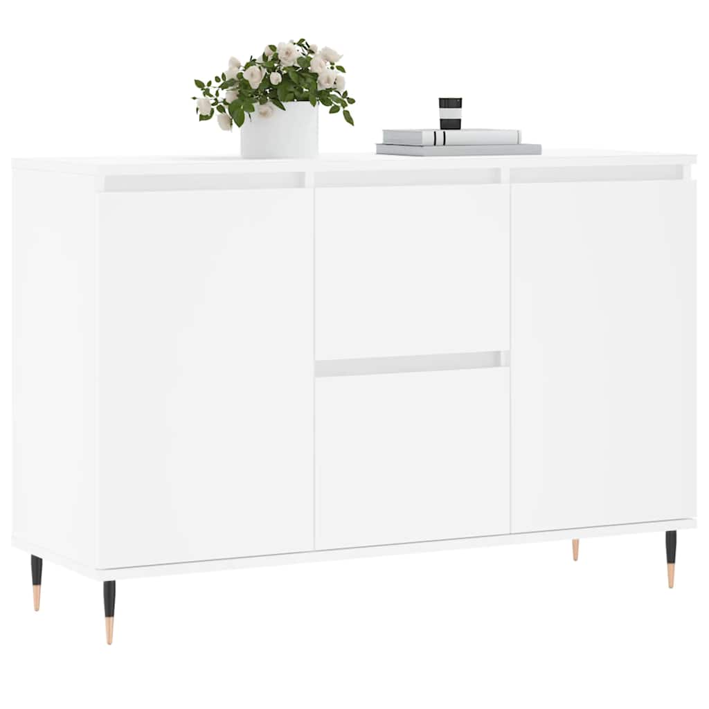 vidaXL Szafka, biała, 101,5x35x70 cm, materiał drewnopochodny