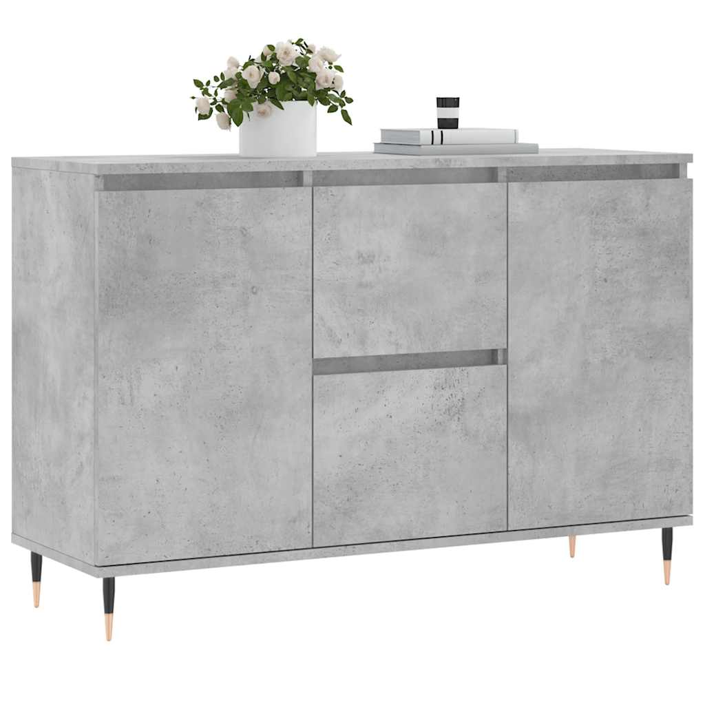 vidaXL Szafka, szarość betonu, 101,5x35x70 cm, materiał drewnopochodny