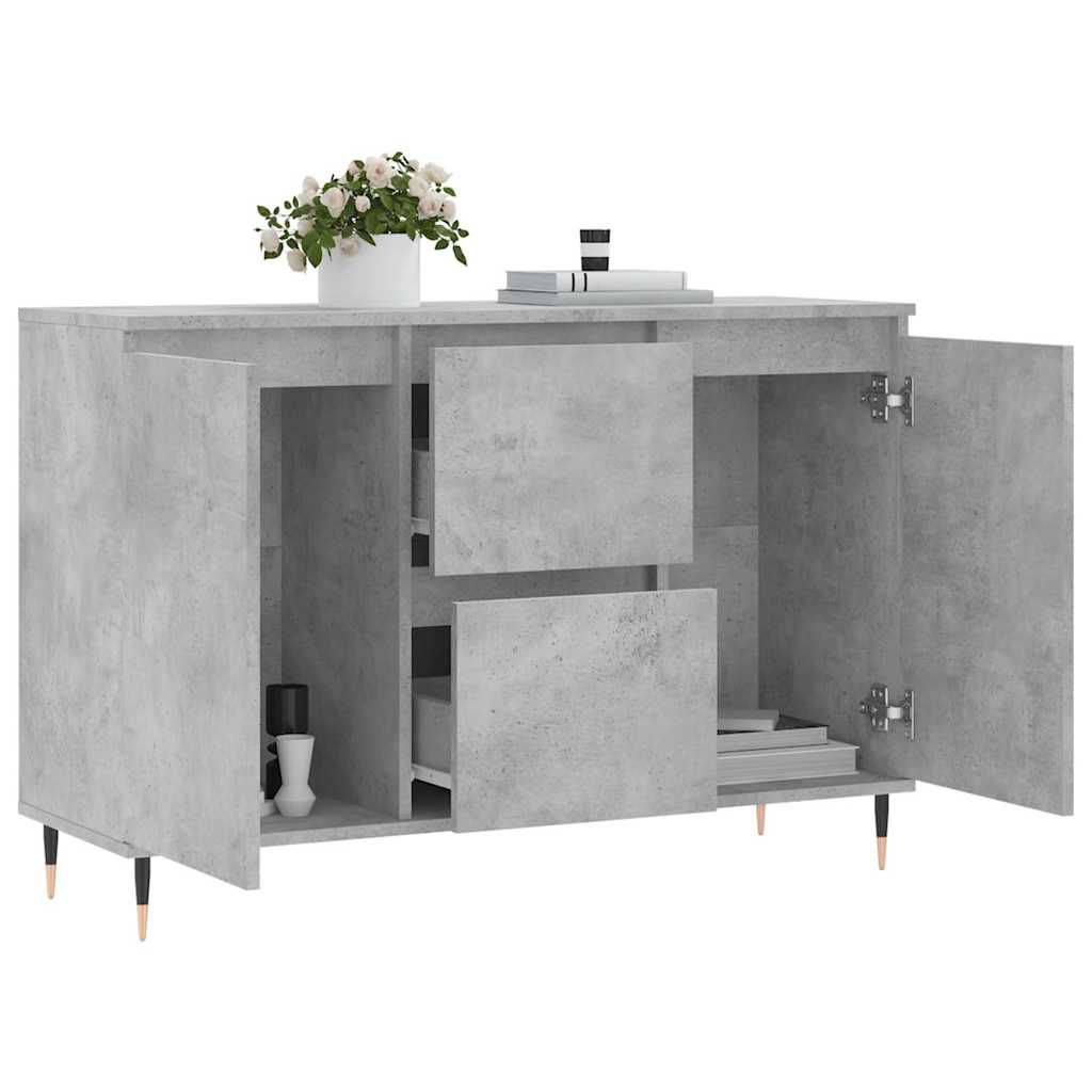 vidaXL Szafka, szarość betonu, 101,5x35x70 cm, materiał drewnopochodny