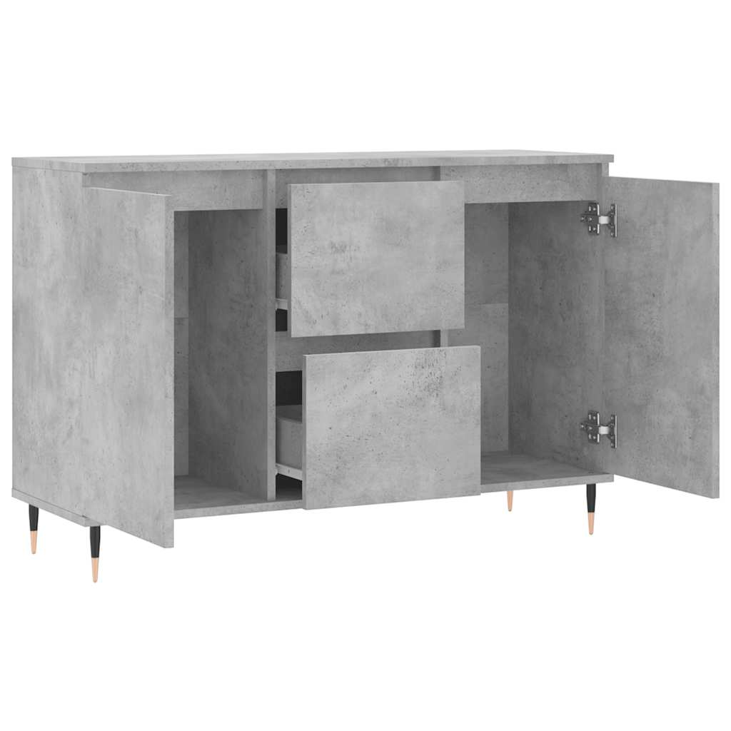 vidaXL Szafka, szarość betonu, 101,5x35x70 cm, materiał drewnopochodny