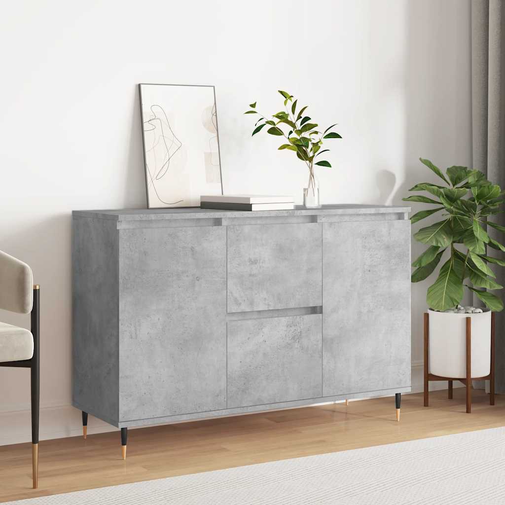 vidaXL Szafka, szarość betonu, 101,5x35x70 cm, materiał drewnopochodny