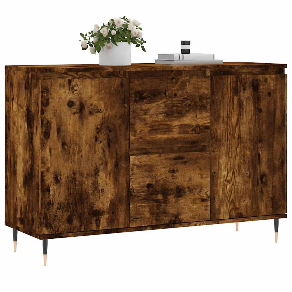 vidaXL Szafka, przydymiony dąb, 101,5x35x70 cm, materiał drewnopochodny