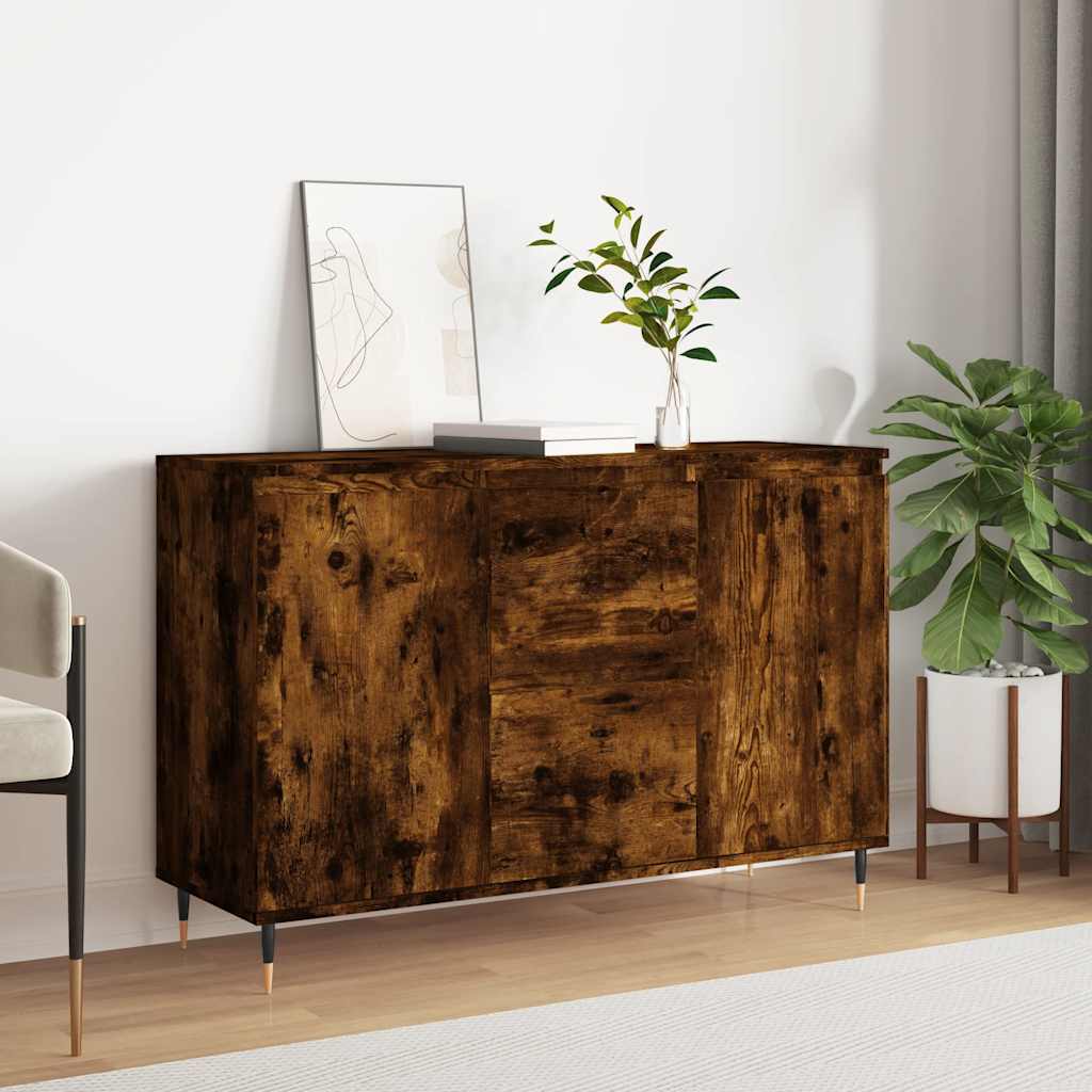 vidaXL Szafka, przydymiony dąb, 101,5x35x70 cm, materiał drewnopochodny