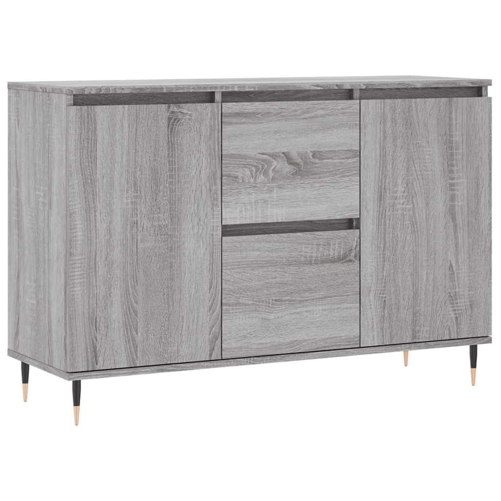 vidaXL Szafka, szary dąb sonoma, 101,5x35x70 cm, materiał drewnopochodny