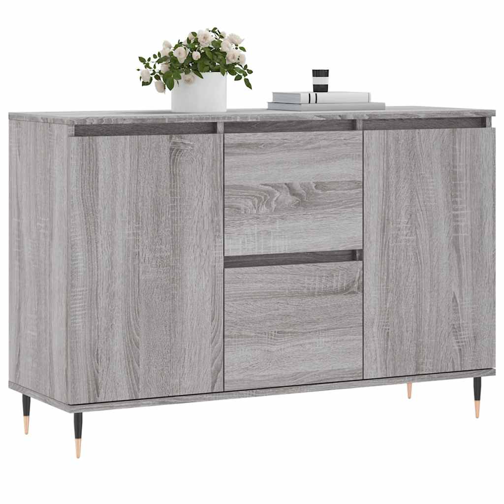 vidaXL Szafka, szary dąb sonoma, 101,5x35x70 cm, materiał drewnopochodny
