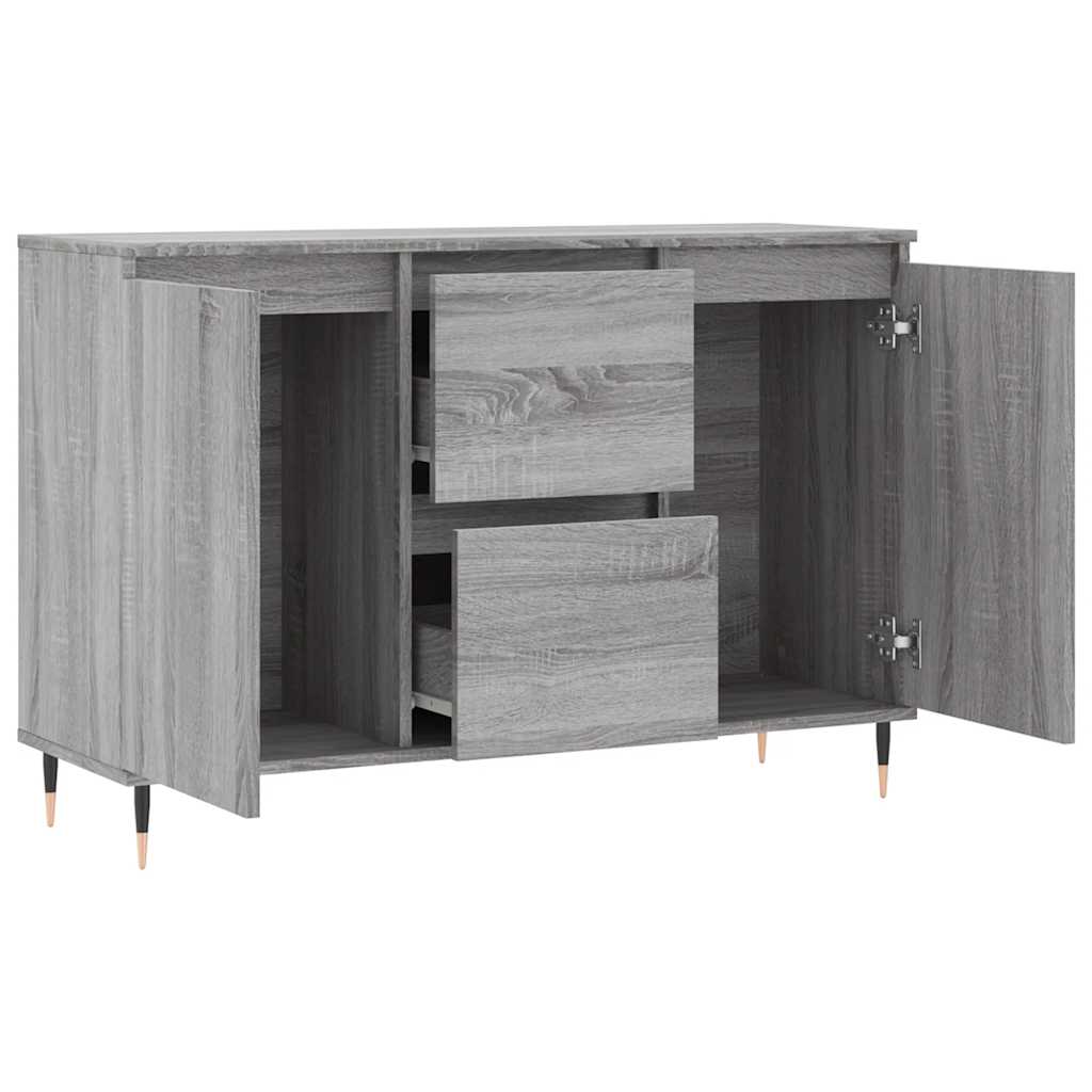 vidaXL Szafka, szary dąb sonoma, 101,5x35x70 cm, materiał drewnopochodny