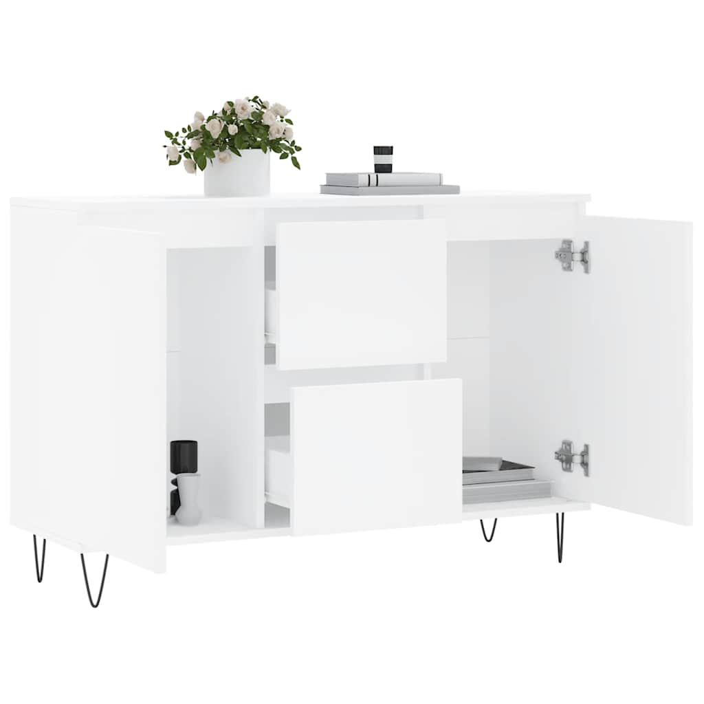 vidaXL Szafka, biała, 101,5x35x70 cm, materiał drewnopochodny