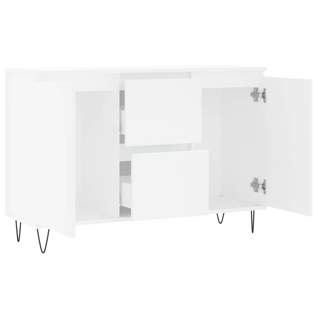 vidaXL Szafka, biała, 101,5x35x70 cm, materiał drewnopochodny