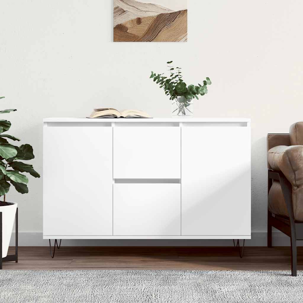 vidaXL Szafka, biała, 101,5x35x70 cm, materiał drewnopochodny