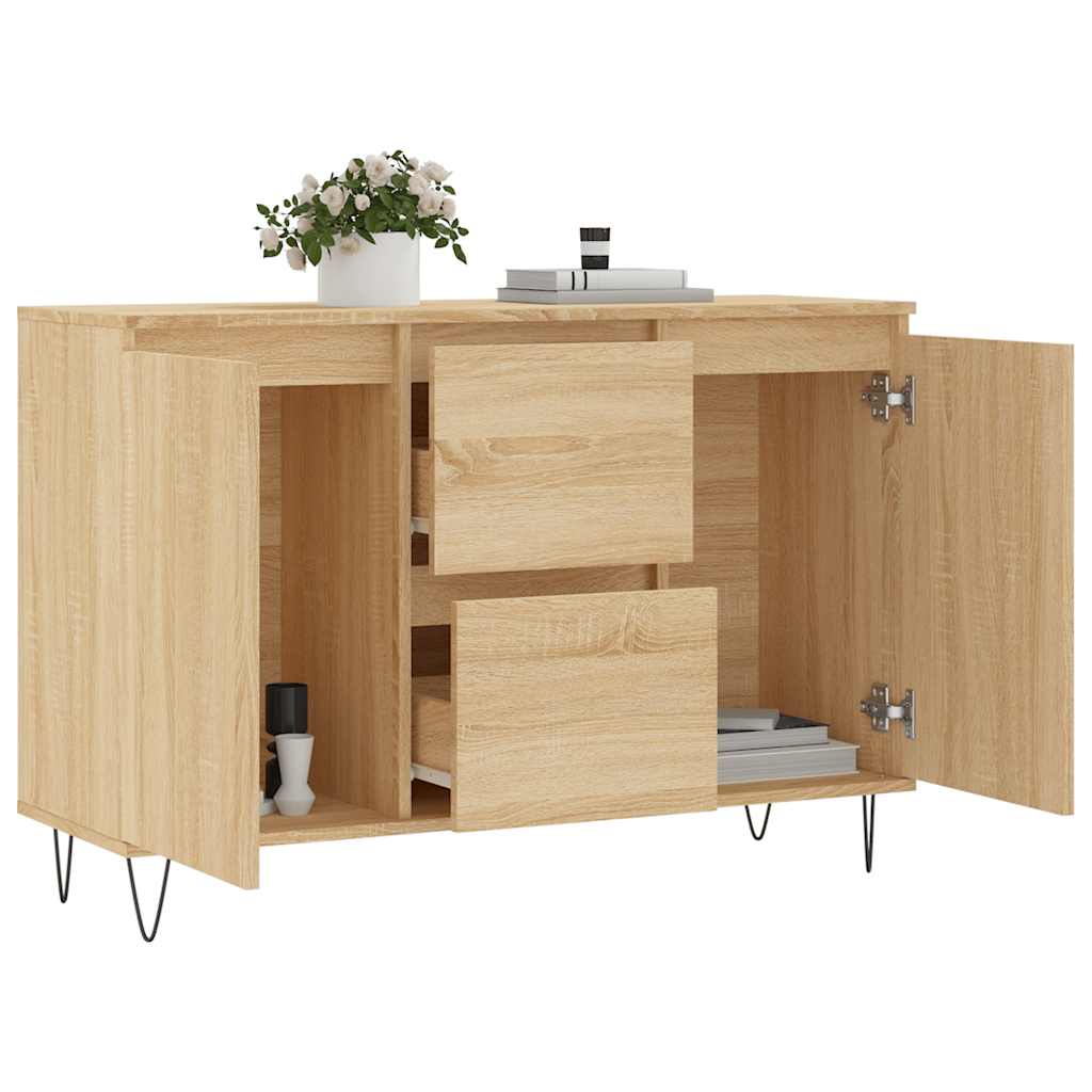 vidaXL Szafka, dąb sonoma, 101,5x35x70 cm, materiał drewnopochodny