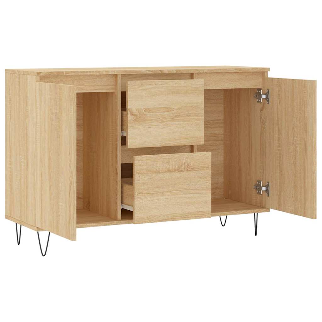 vidaXL Szafka, dąb sonoma, 101,5x35x70 cm, materiał drewnopochodny