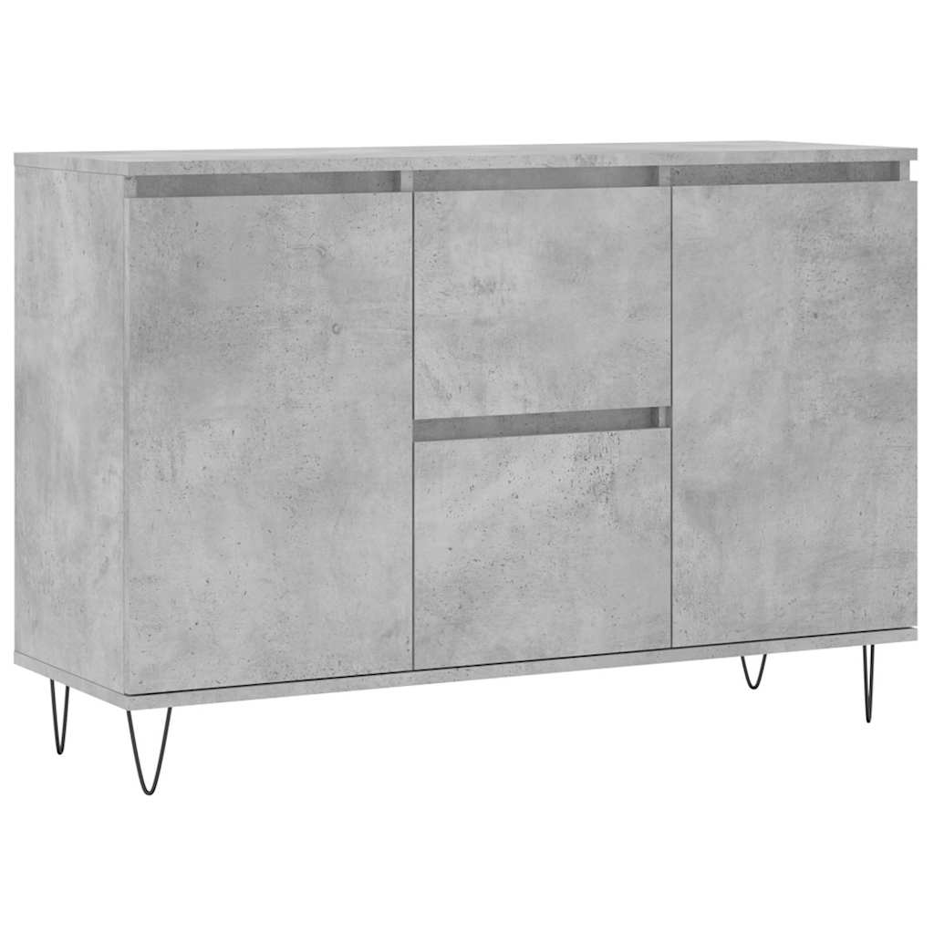 vidaXL Szafka, szarość betonu, 101,5x35x70 cm, materiał drewnopochodny