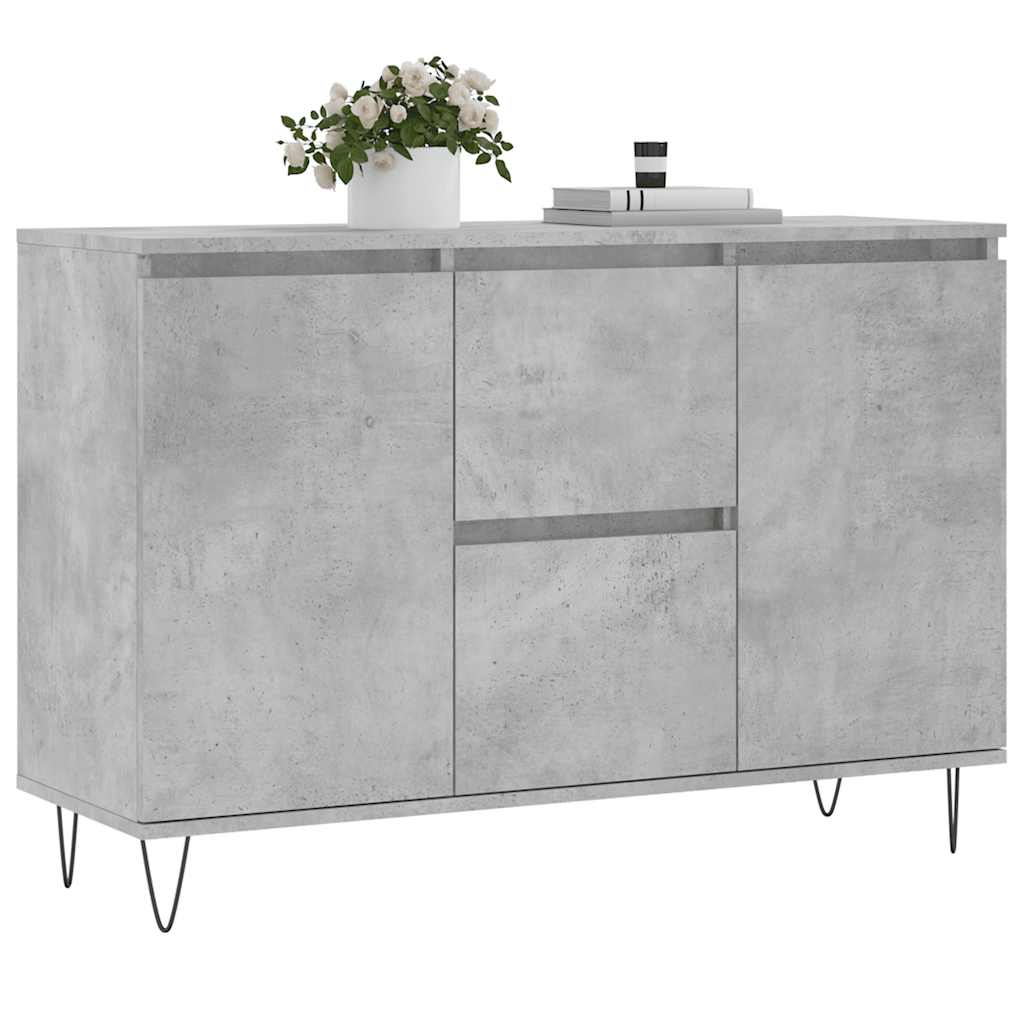 vidaXL Szafka, szarość betonu, 101,5x35x70 cm, materiał drewnopochodny