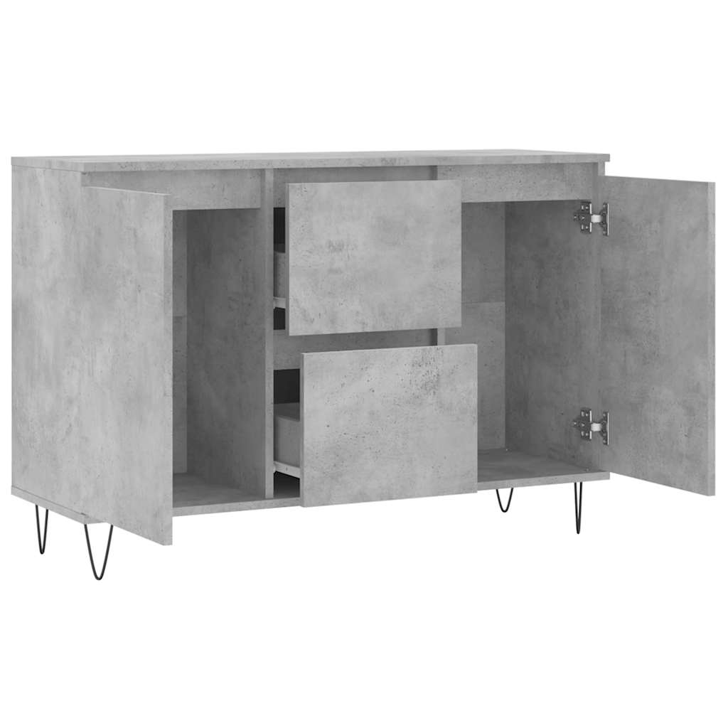 vidaXL Szafka, szarość betonu, 101,5x35x70 cm, materiał drewnopochodny