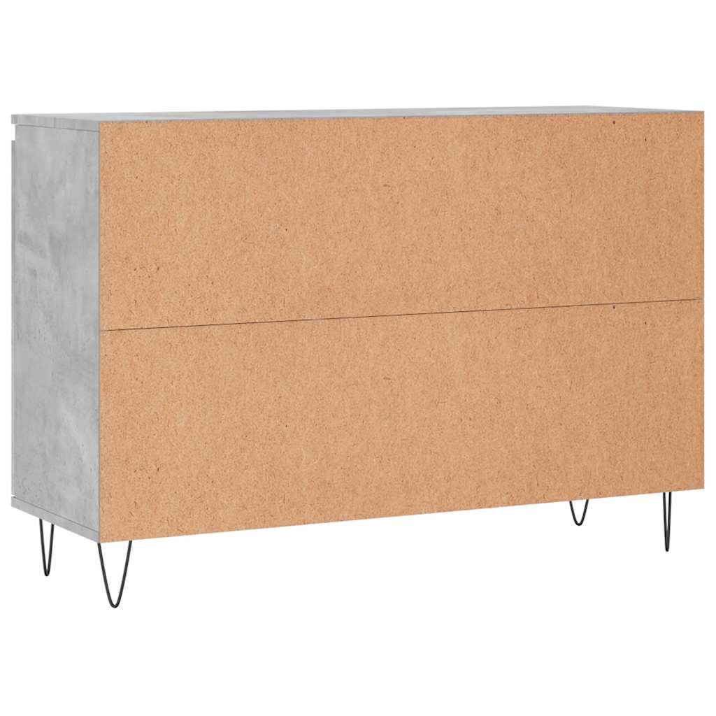 vidaXL Szafka, szarość betonu, 101,5x35x70 cm, materiał drewnopochodny