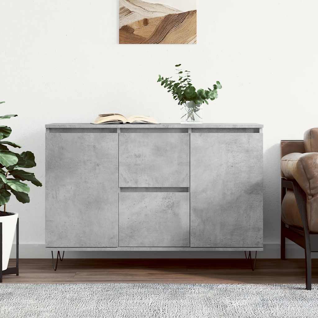 vidaXL Szafka, szarość betonu, 101,5x35x70 cm, materiał drewnopochodny