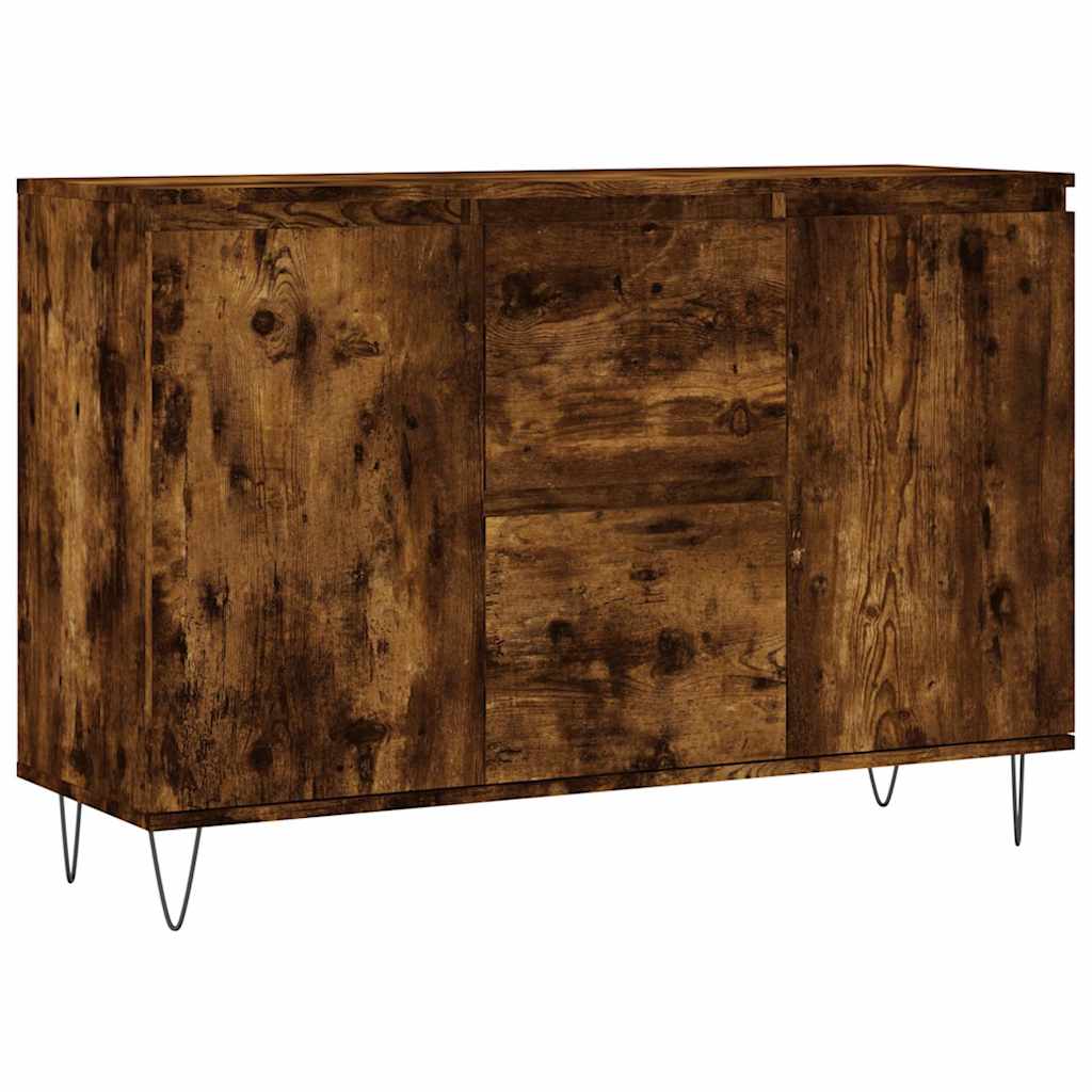 vidaXL Szafka, przydymiony dąb, 101,5x35x70 cm, materiał drewnopochodny