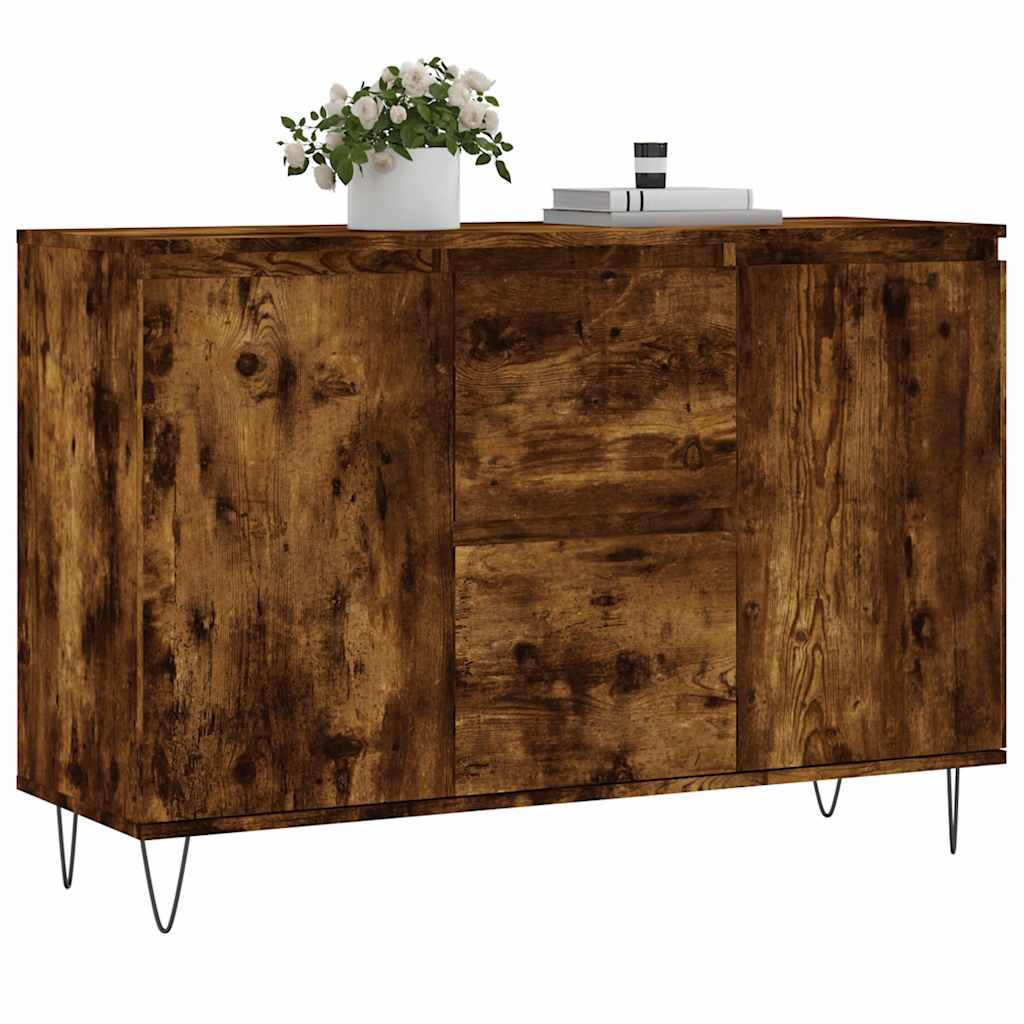 vidaXL Szafka, przydymiony dąb, 101,5x35x70 cm, materiał drewnopochodny