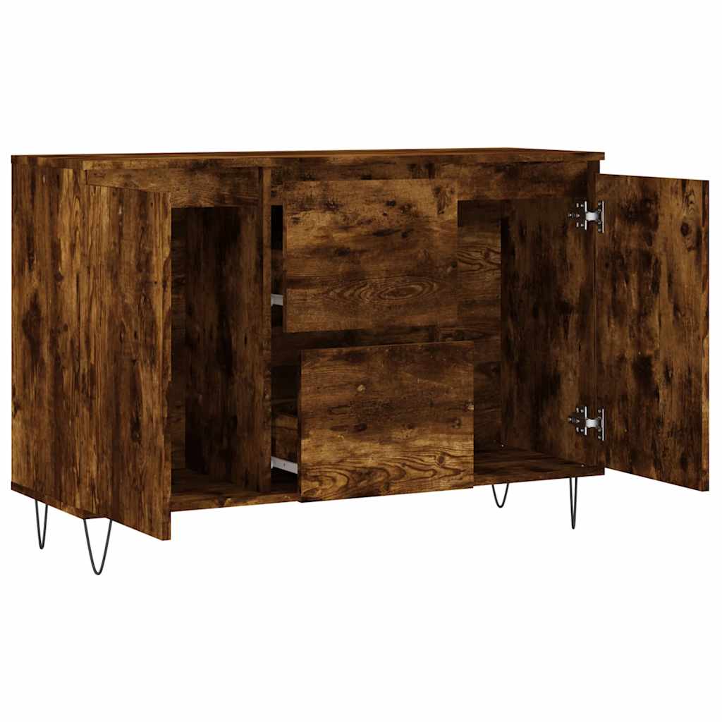 vidaXL Szafka, przydymiony dąb, 101,5x35x70 cm, materiał drewnopochodny