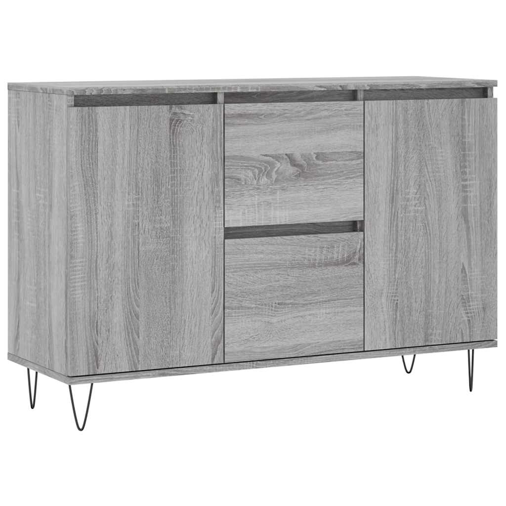 vidaXL Szafka, szary dąb sonoma, 101,5x35x70 cm, materiał drewnopochodny