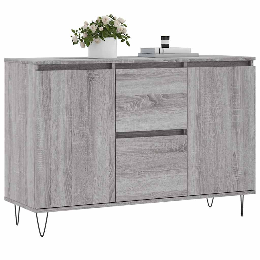 vidaXL Szafka, szary dąb sonoma, 101,5x35x70 cm, materiał drewnopochodny