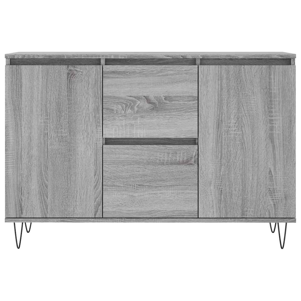 vidaXL Szafka, szary dąb sonoma, 101,5x35x70 cm, materiał drewnopochodny