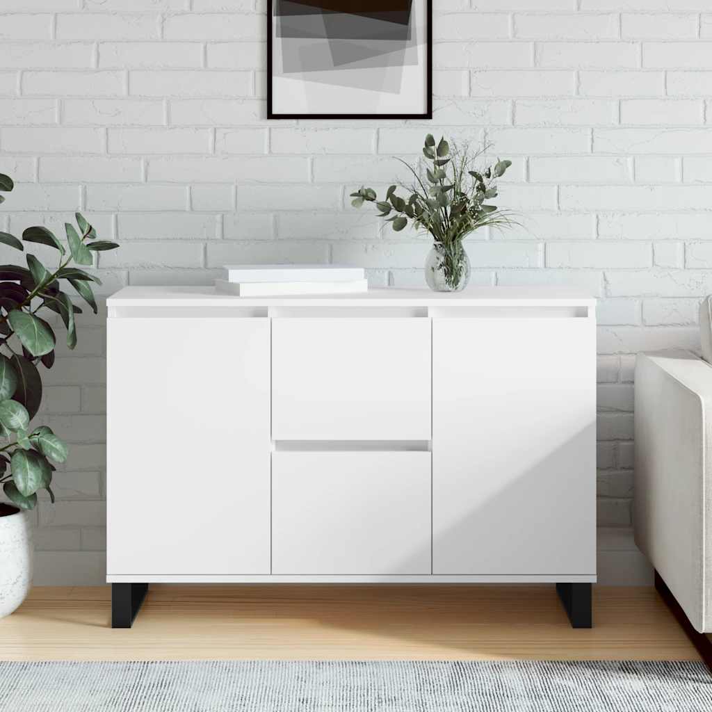 vidaXL Szafka, biała, 101,5x35x70 cm, materiał drewnopochodny