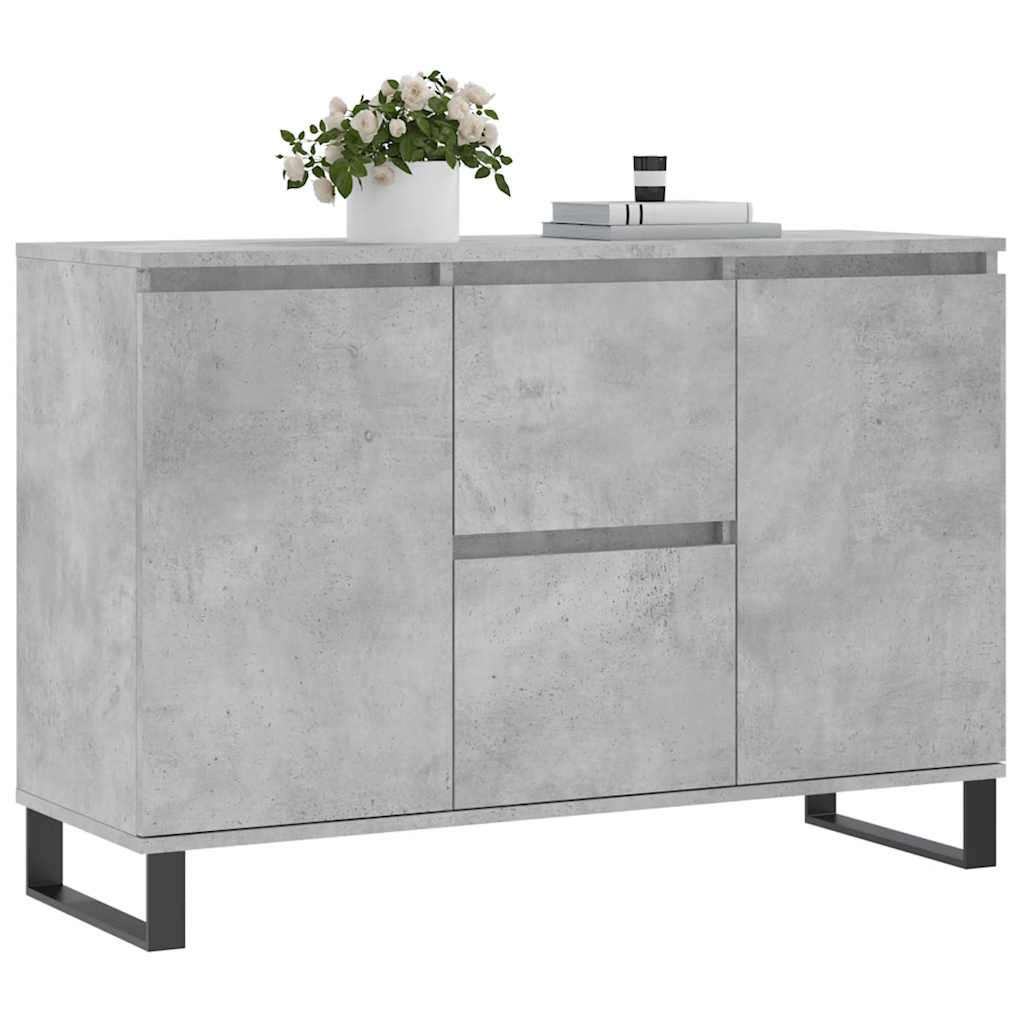 vidaXL Szafka, szarość betonu, 101,5x35x70 cm, materiał drewnopochodny