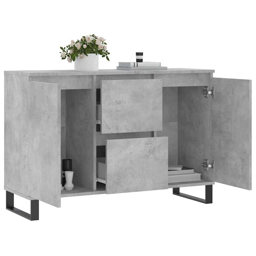 vidaXL Szafka, szarość betonu, 101,5x35x70 cm, materiał drewnopochodny