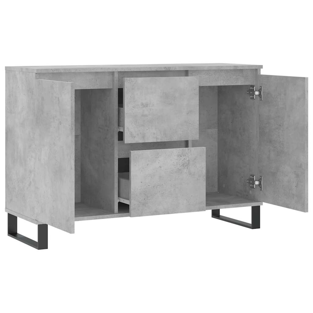 vidaXL Szafka, szarość betonu, 101,5x35x70 cm, materiał drewnopochodny