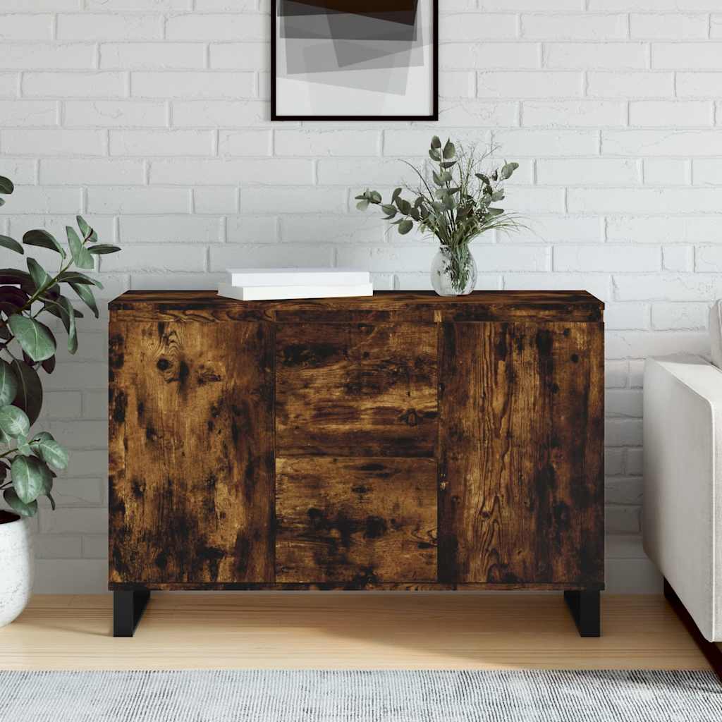 vidaXL Szafka, przydymiony dąb, 101,5x35x70 cm, materiał drewnopochodny