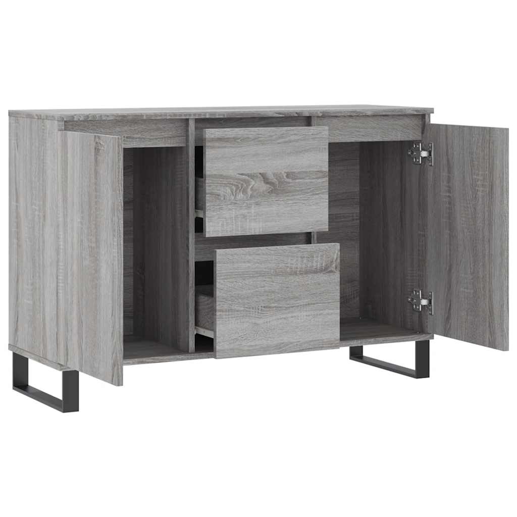 vidaXL Szafka, szary dąb sonoma, 101,5x35x70 cm, materiał drewnopochodny