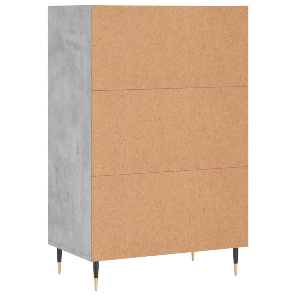vidaXL Szafka, szarość betonu, 57x35x90 cm, materiał drewnopochodny