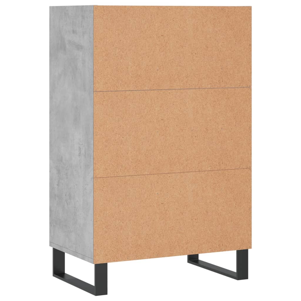 vidaXL Szafka, szarość betonu, 57x35x90 cm, materiał drewnopochodny