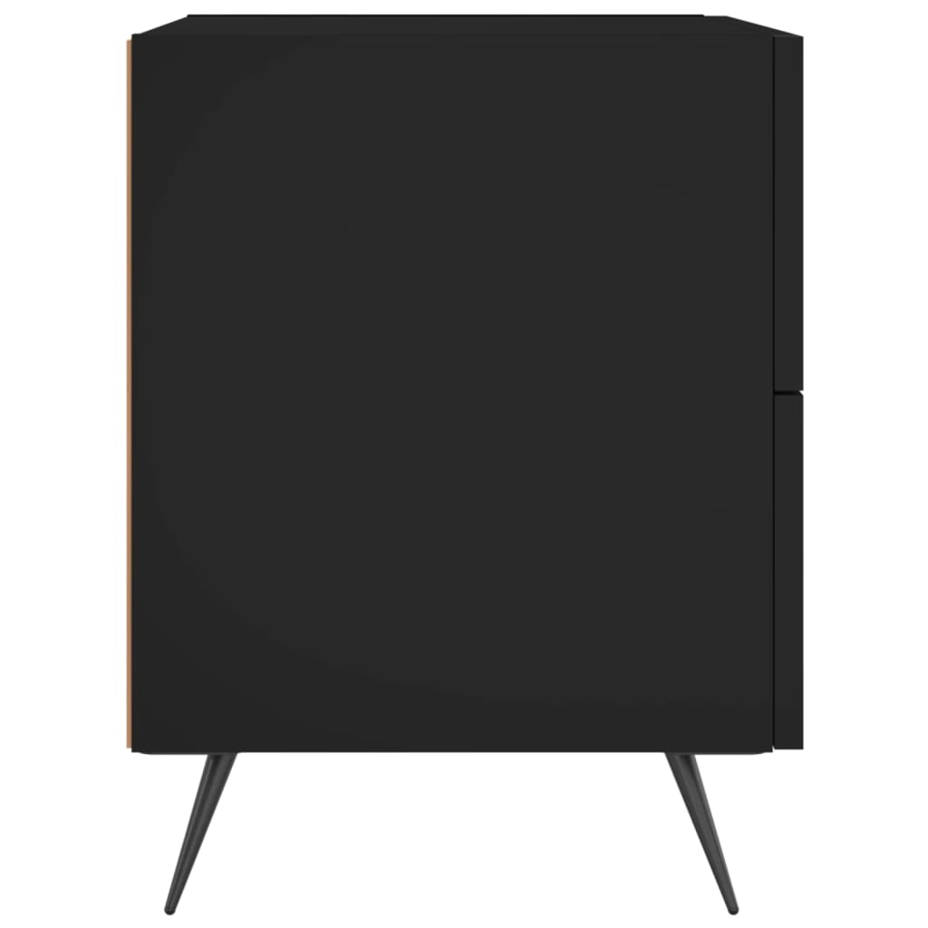 vidaXL Szafki nocne, 2 szt., czarne, 40x35x47,5 cm