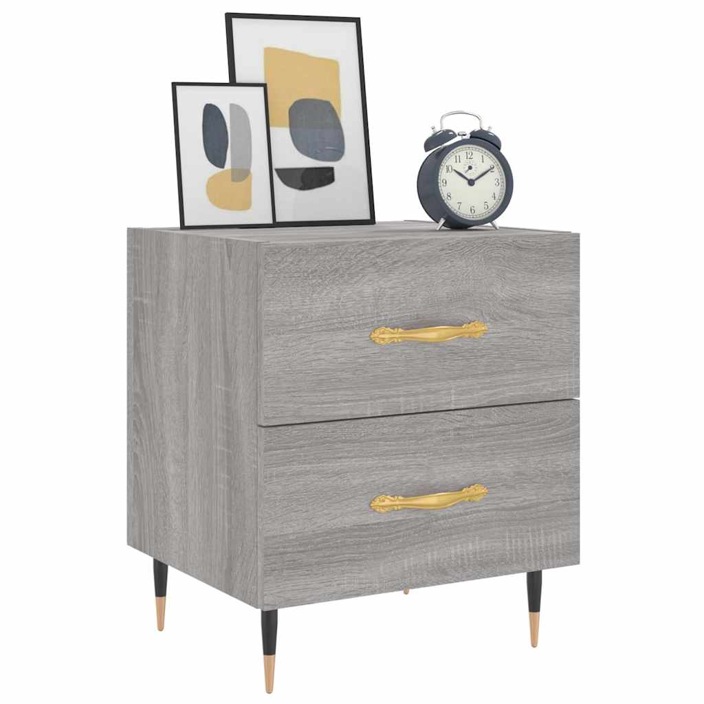 vidaXL Szafka nocna, szary dąb sonoma, 40x35x47,5 cm